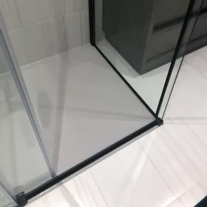 1" Matte Grey 59" x 32" Shower Base - Flush with tiles installation