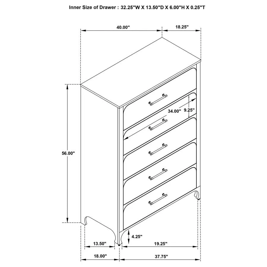 Apollo 5-Drawer Chest