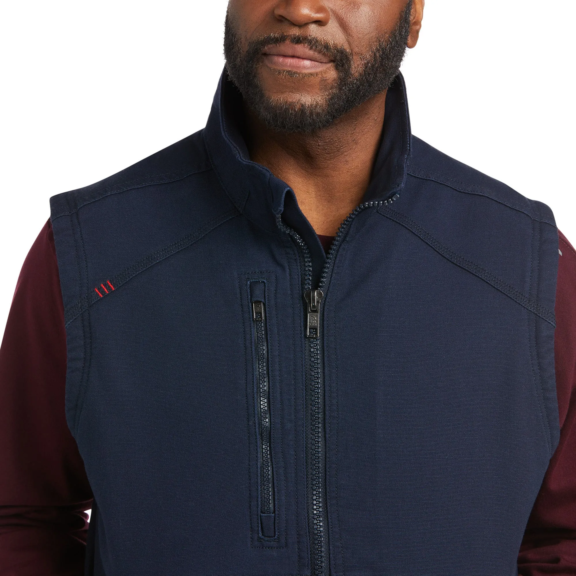 Ariat® Men's FR Duralight Navy Stretch Canvas Vest 10037641