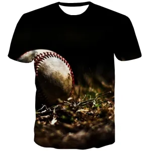 Baseball T shirts Men Stadium Tshirts Cool Game Tshirts Casual White T-shirts 3d