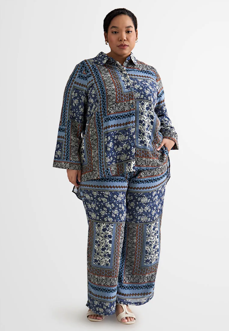 Bomani Chiffon Printed Shirt