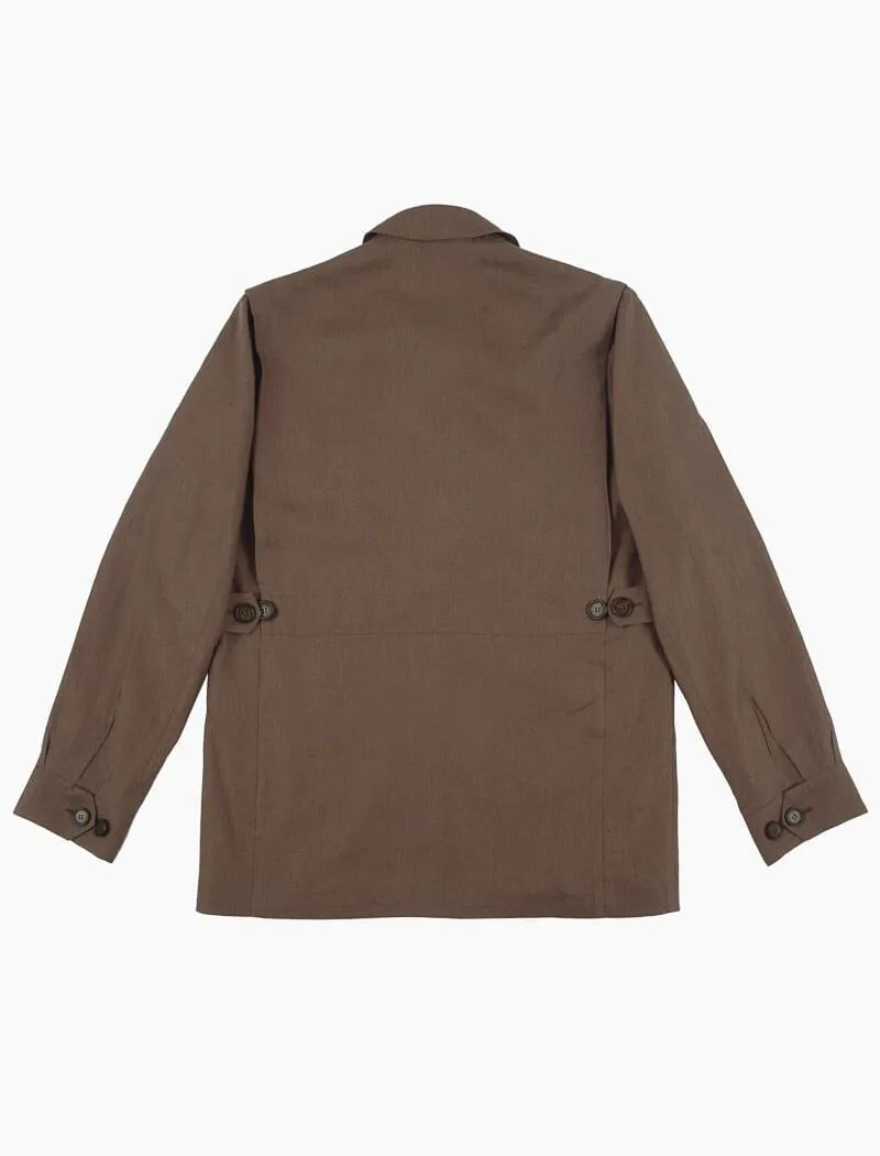 Brown Linen Shacket