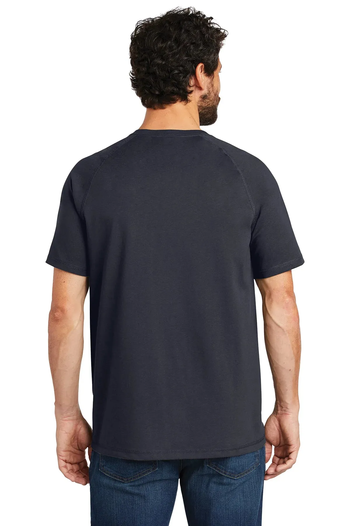 Carhartt Force Cotton Delmont Custom T-Shirts, Navy