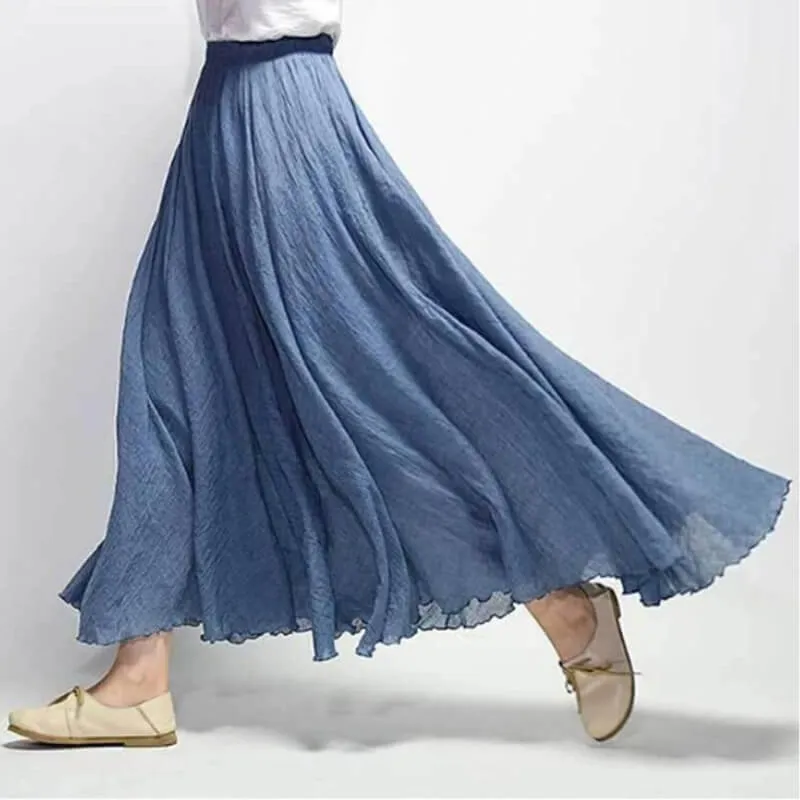 Caroline Linen Maxi Skirt