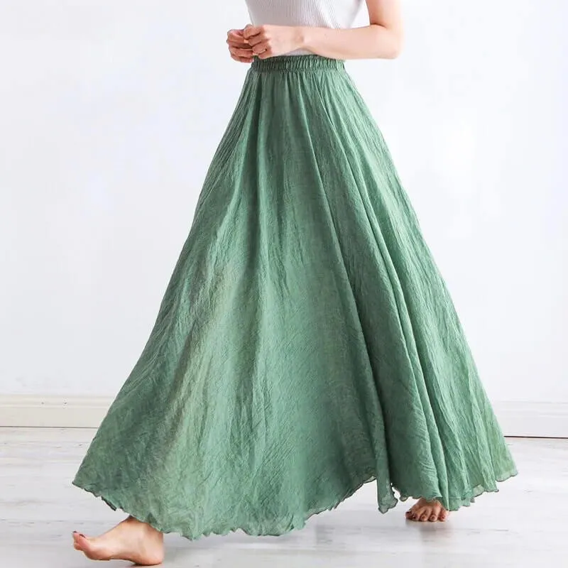 Caroline Linen Maxi Skirt