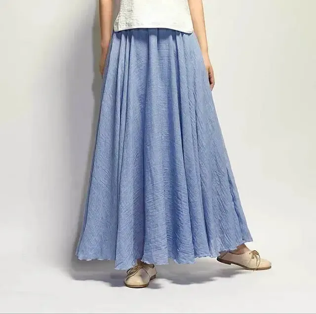 Caroline Linen Maxi Skirt