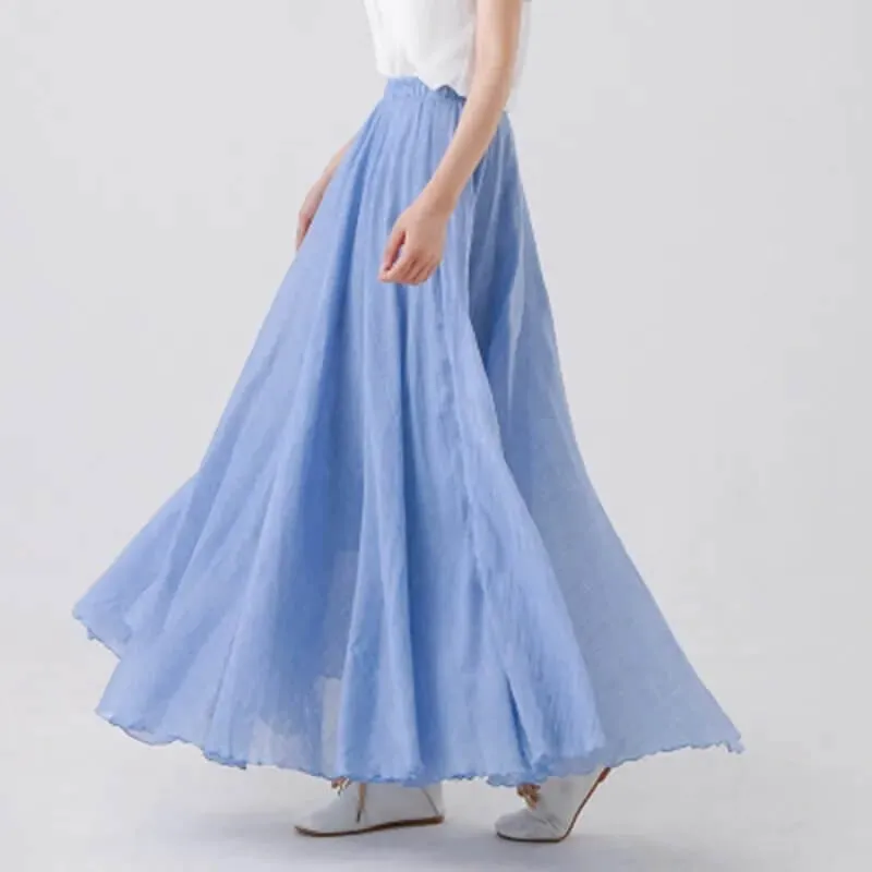 Caroline Linen Maxi Skirt