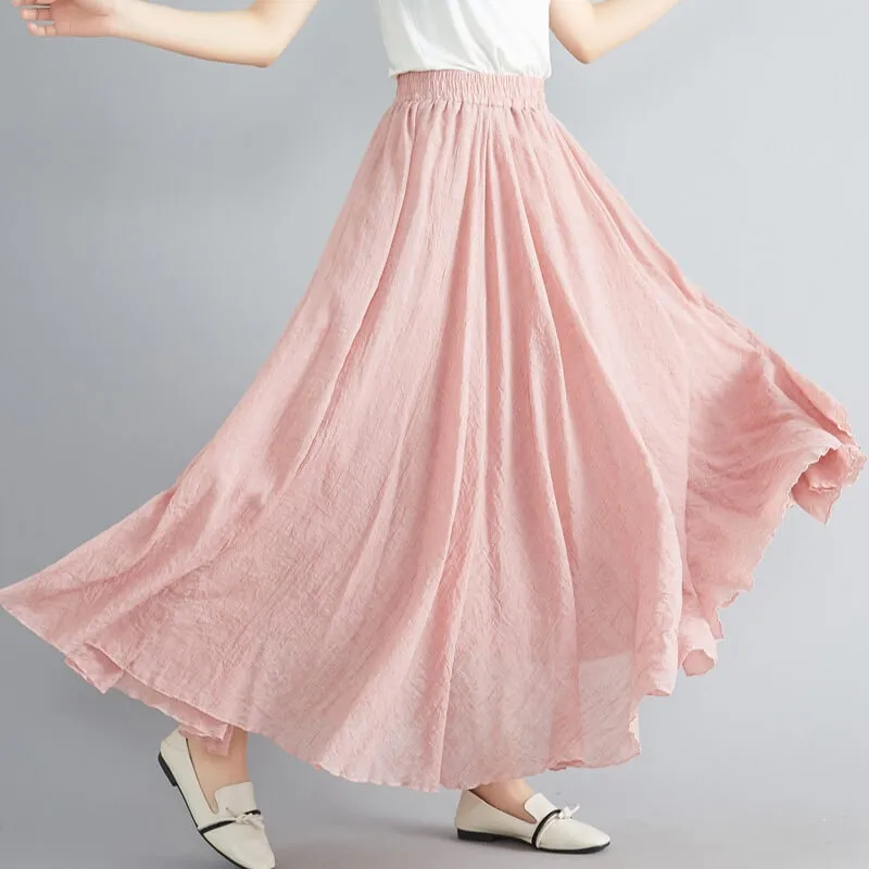 Caroline Linen Maxi Skirt