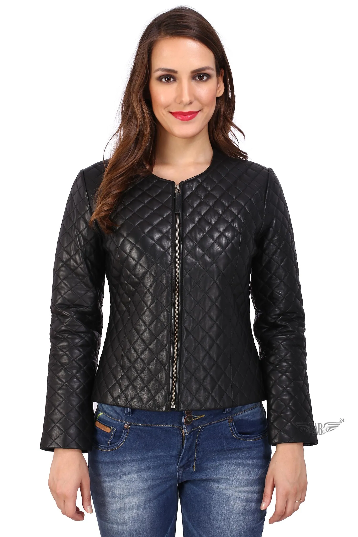 CHANNEL DIAMOND STITCH JACKET IN PREMIUM BLACK SOFT LEATHER