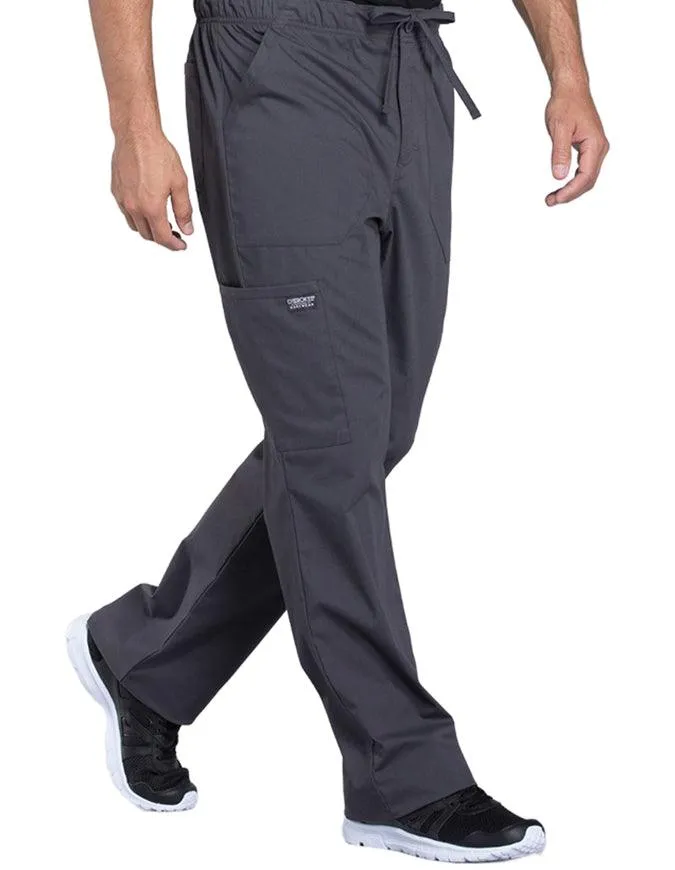 Cherokee Workwear Professionals Men's Tapered Leg Drawstring Cargo Petite Pant