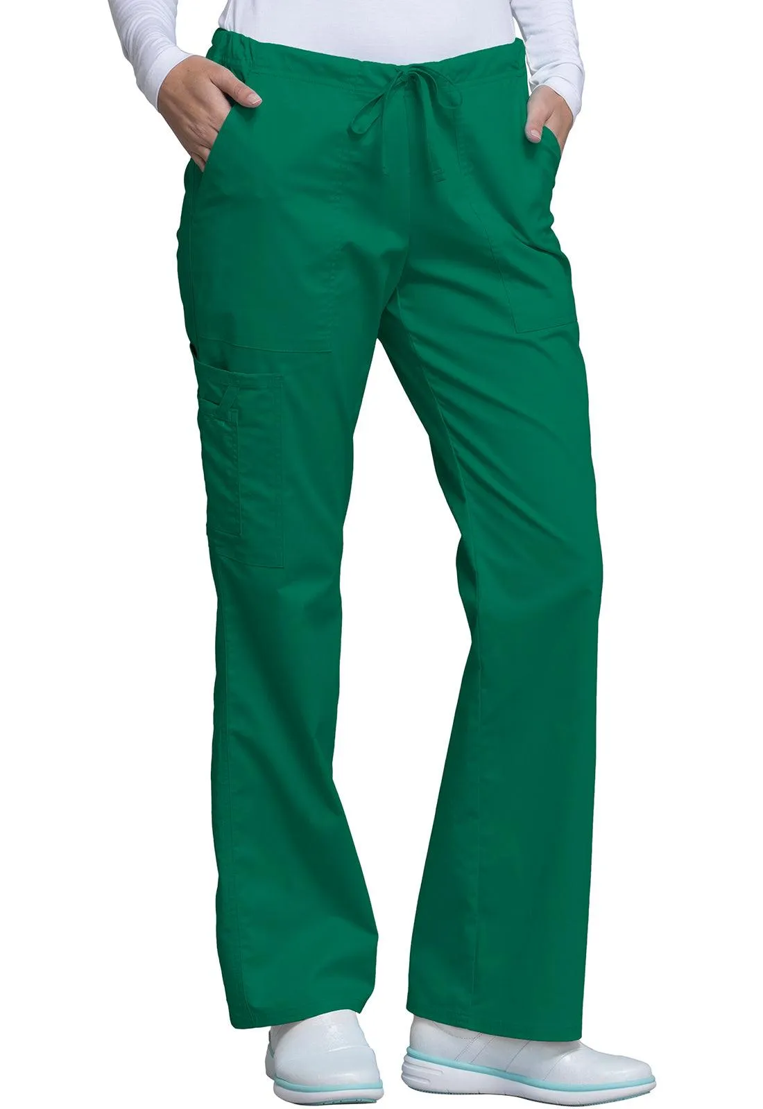 Cherokee Workwear Womens Petite Drawstring Pants