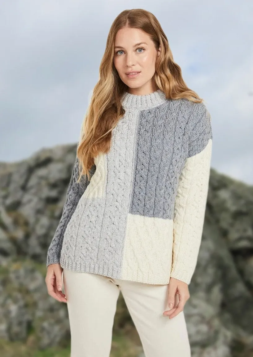 Cobh Aran Patch Sweater