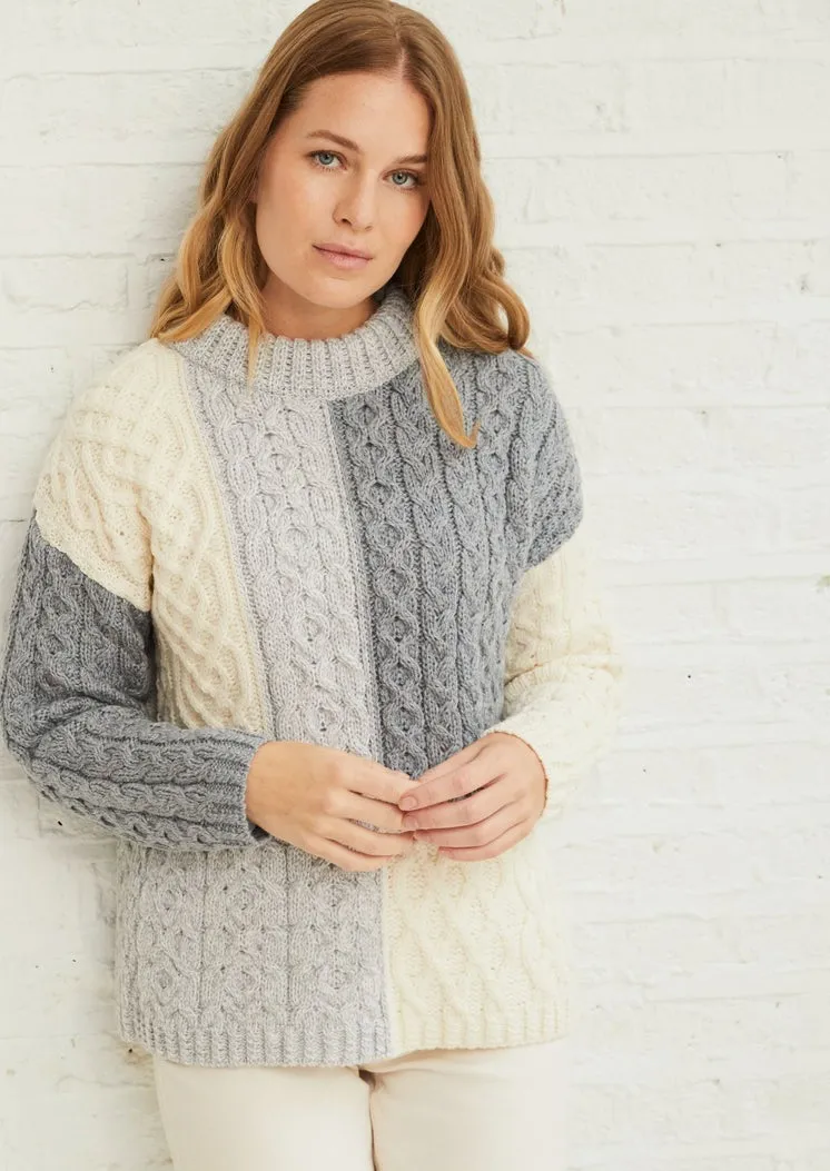 Cobh Aran Patch Sweater