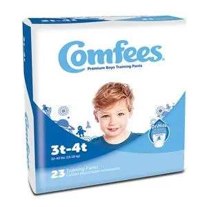 Comfees Toddler Training Pants Pull On 3T - 4T Disposable Moderate Absorbency Case of 138