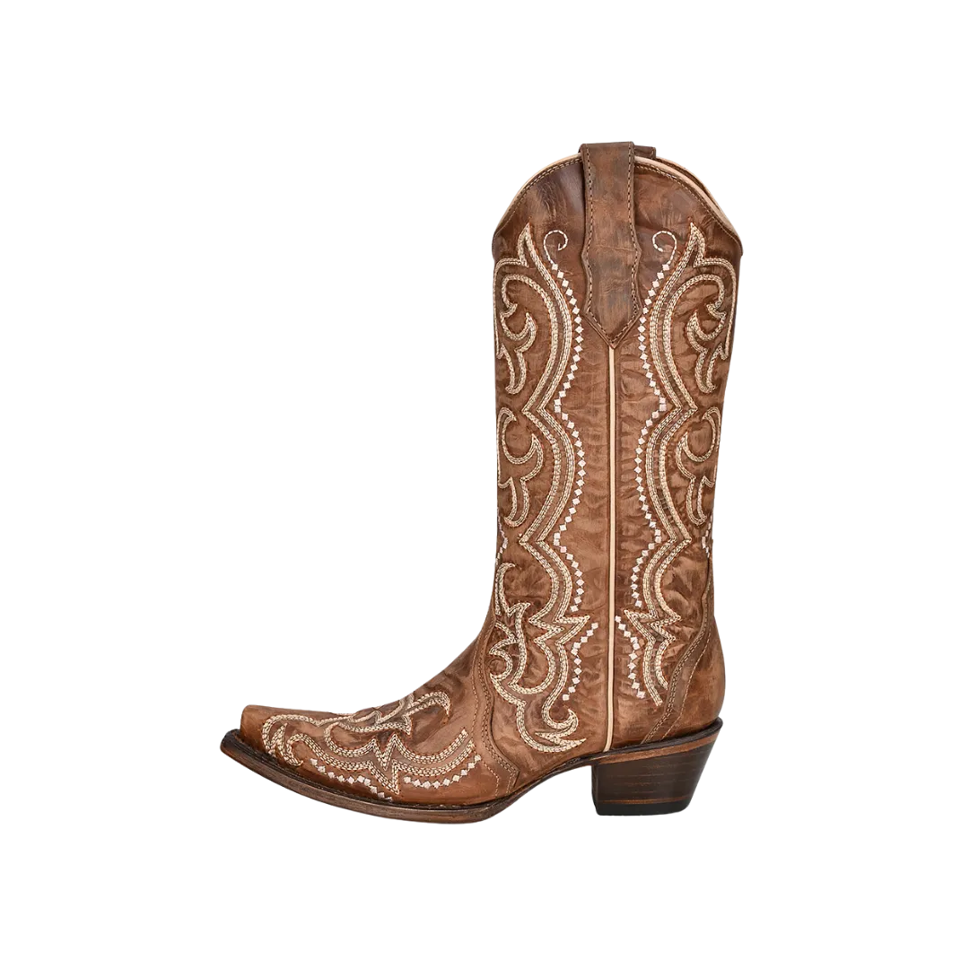 Corral Womens Brown Sequence Embroidery Boots