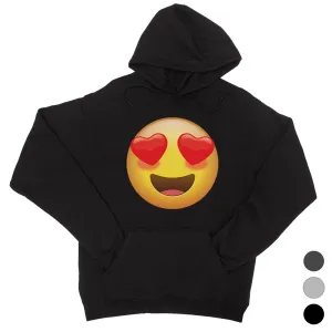 Emoji-Heart Eyes Unisex Pullover Hoodie Beautiful Perfect Gag Gift