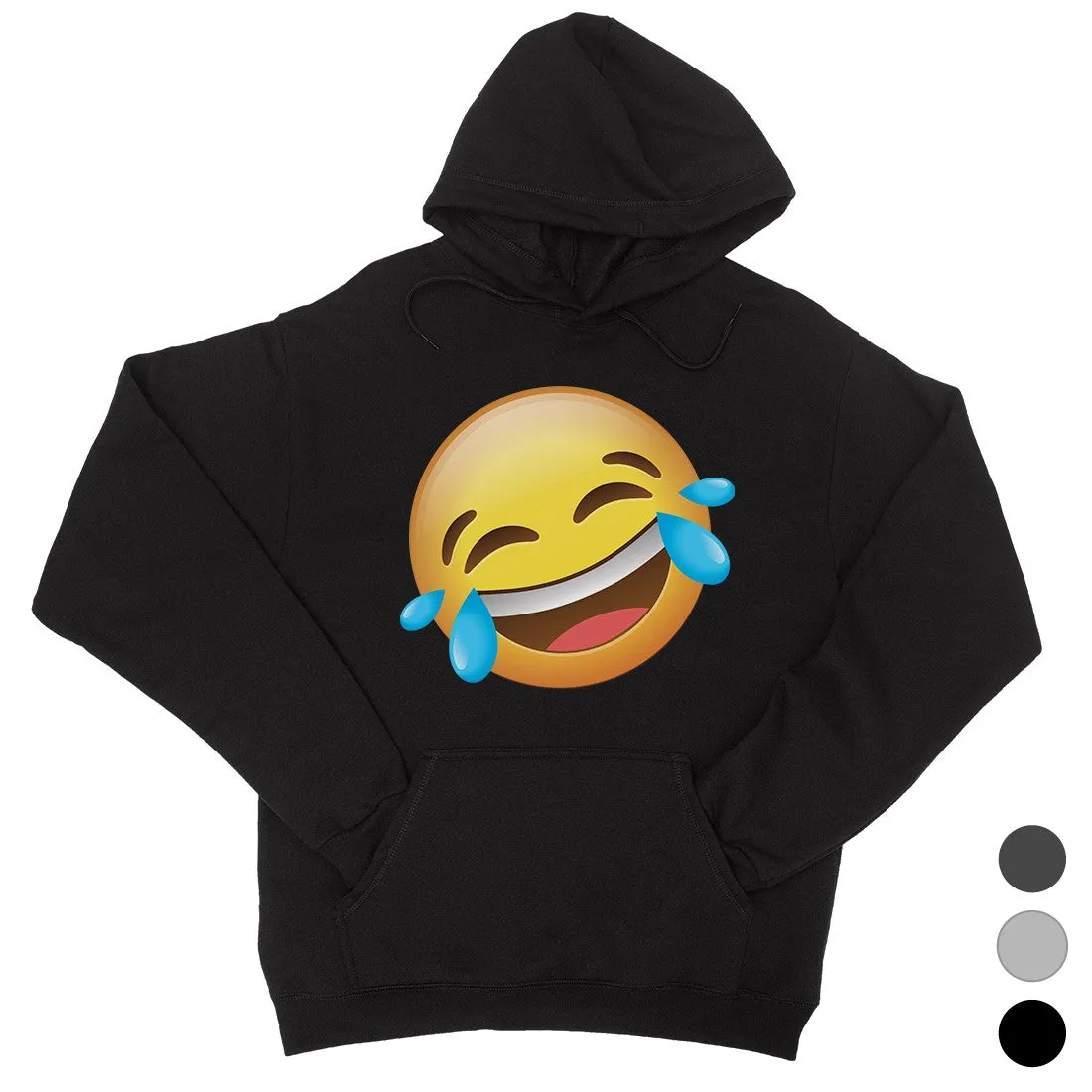 Emoji-Laughing Unisex Pullover Hoodie Happiness Good Fun Gag Gift