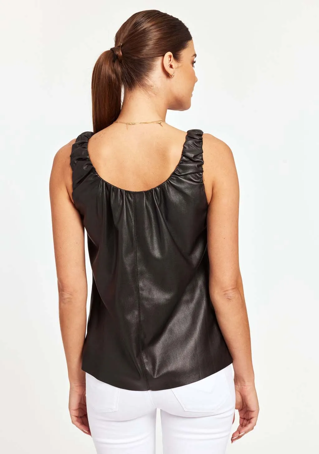 Faux Leather Tank Top