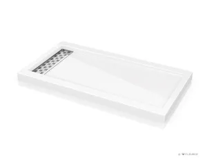 Fleurco ABE Quad Shower Base with Side Linear Drain Cover 48" x 36"