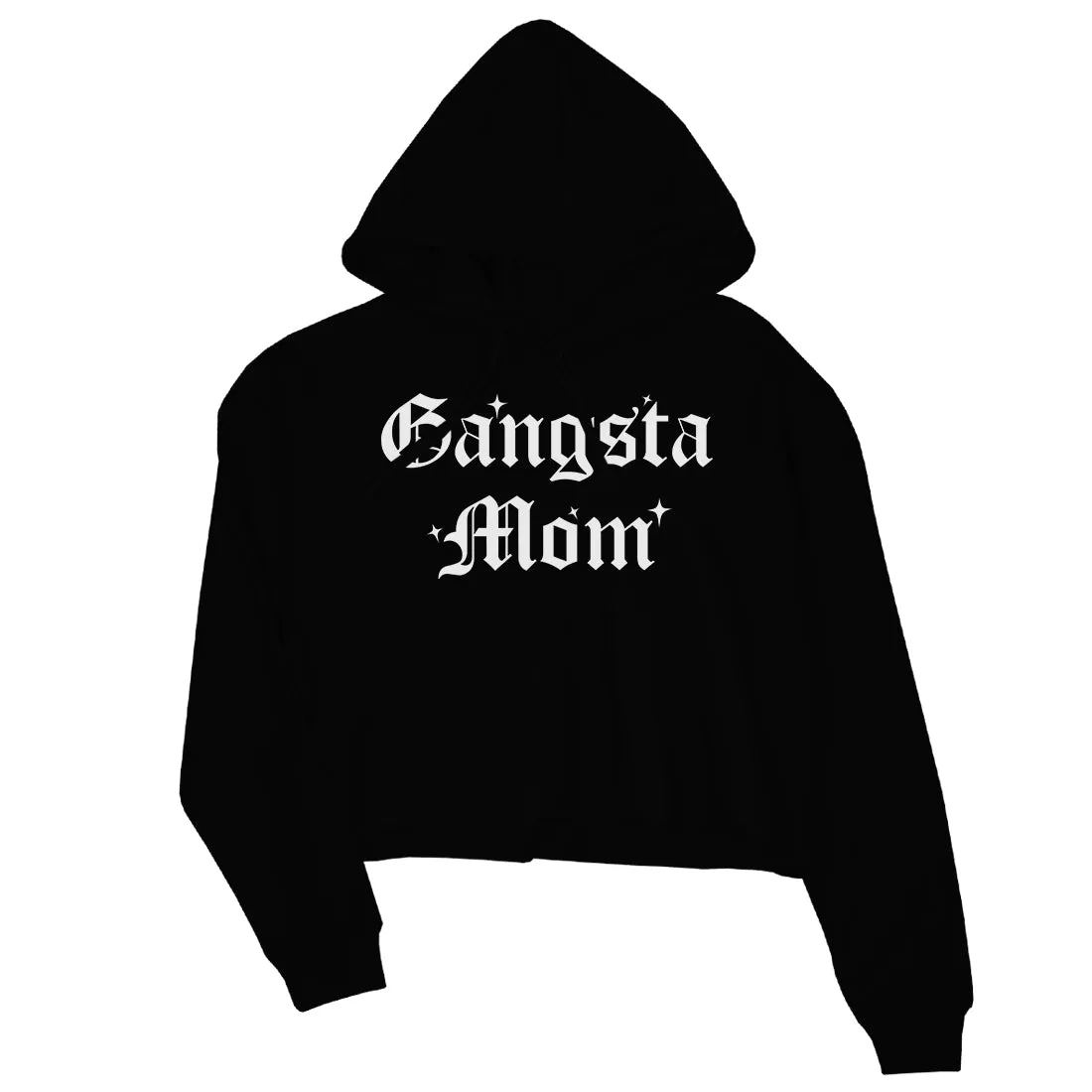 Gangsta Mom Womens Pullover Crop Hoodie For Mother's Day Gift Ideas