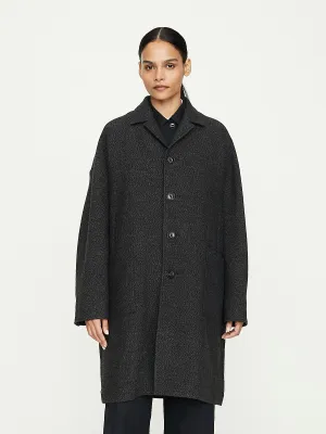 Grandpa Work Coat in Charcoal Top Grey