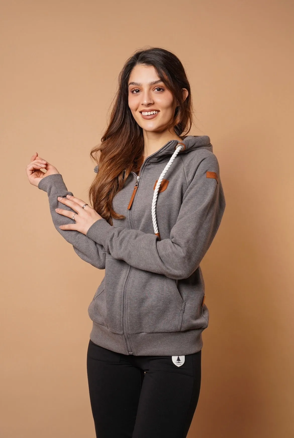 Hera Ash Full-Zip Hoodie