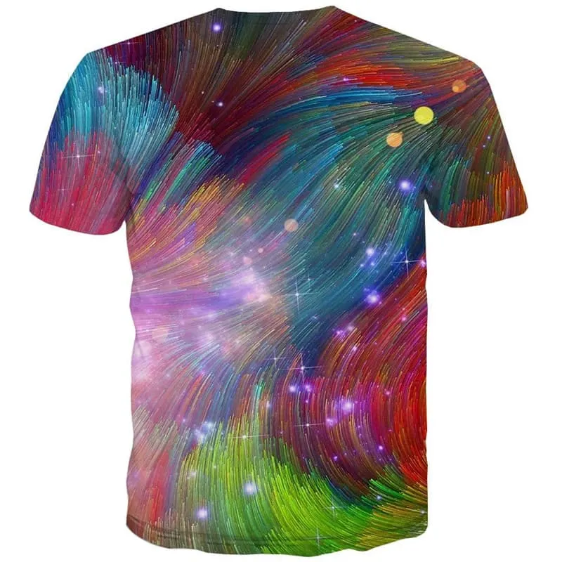 Hippie T-shirt Men Gradient T-shirts 3d Colorful Tshirt Printed Abstract Funny T shirts