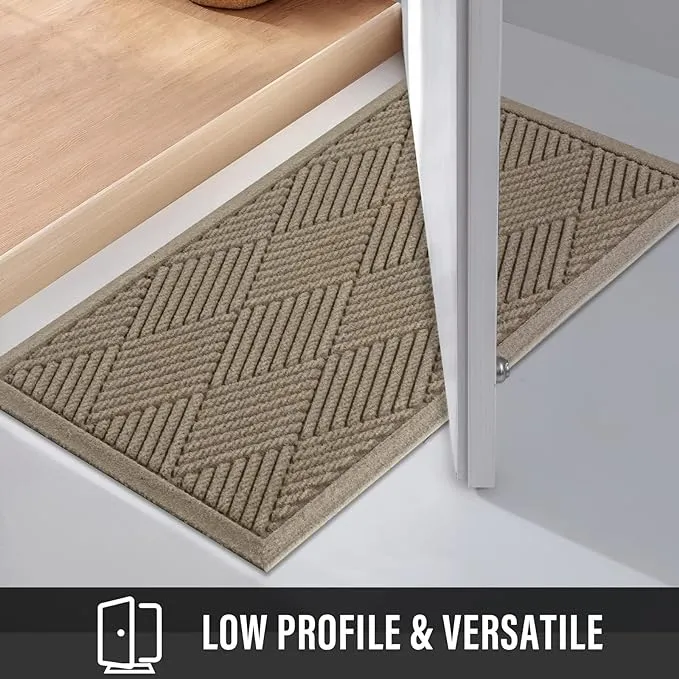 HIYARD Durable Front Doormat for Entryway, 30×17, Beige