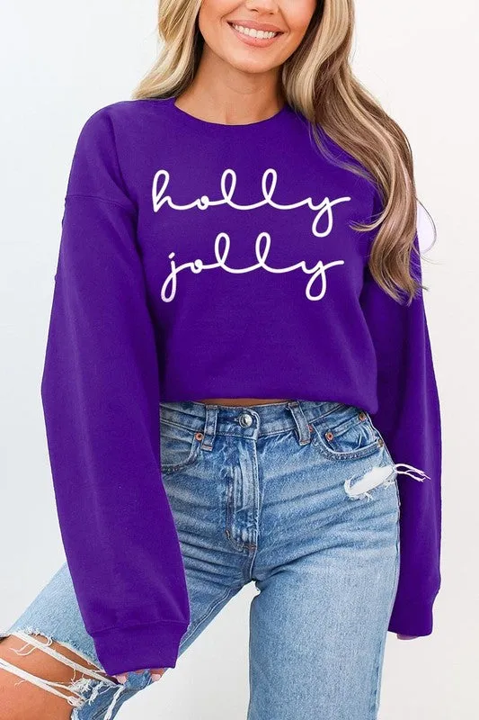 Holly Jolly Graphic Fleece Sweatshirts