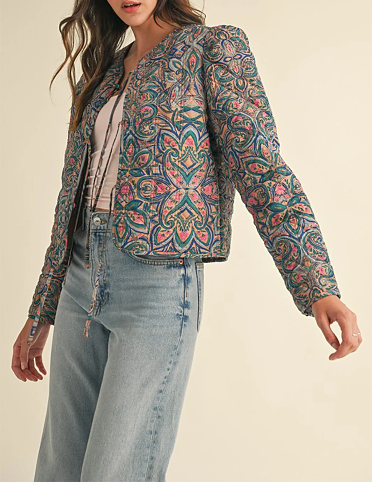 Isla Quilted Paisly Jacket