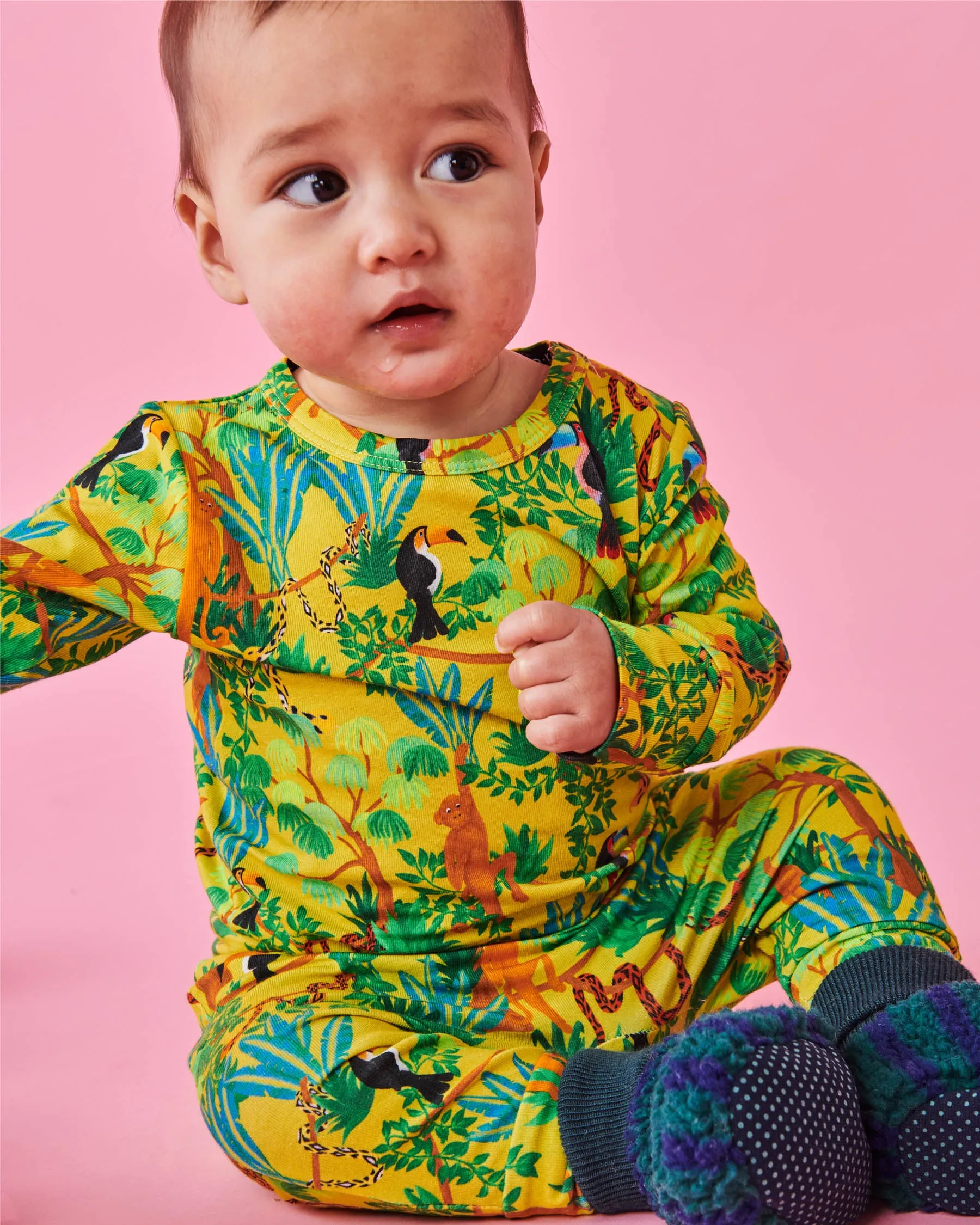 Jungle Boogie Organic Long Sleeve Romper