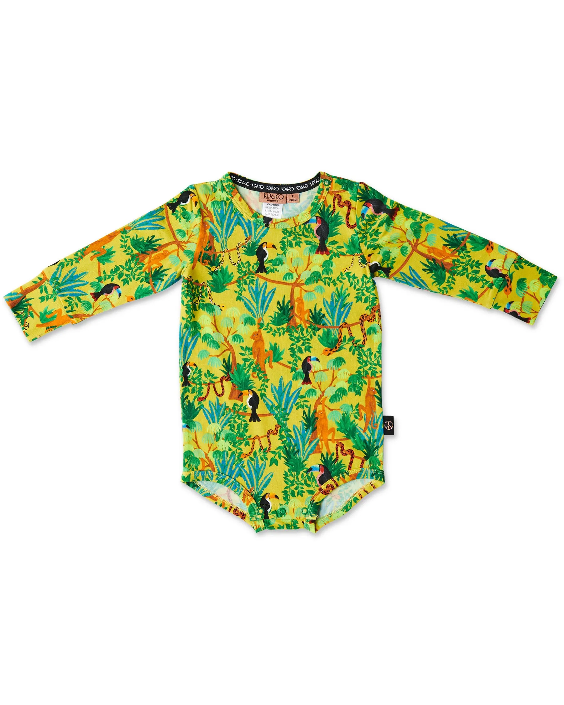 Jungle Boogie Organic Long Sleeve Romper