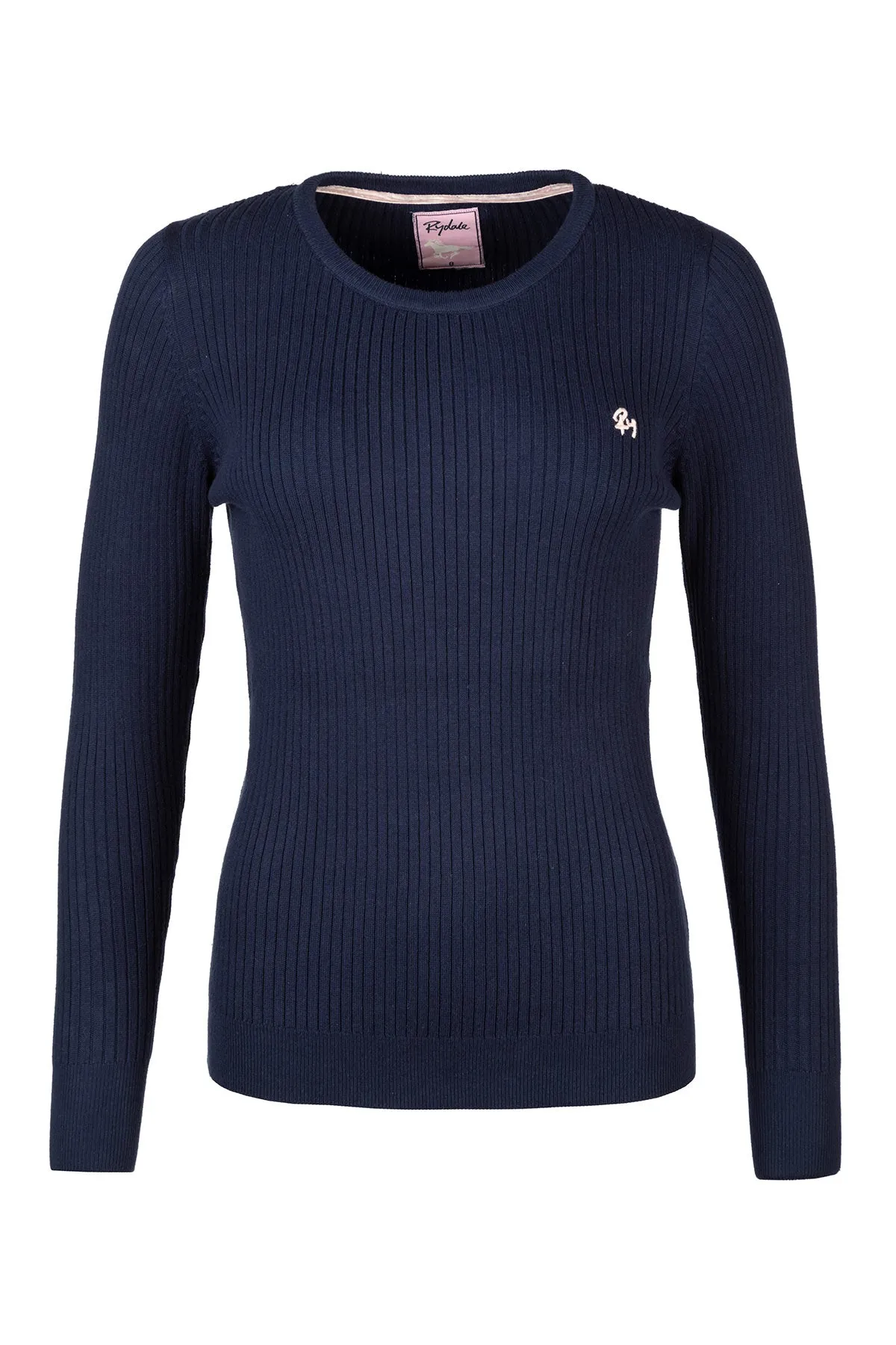 Ladies Crew Neck Ribbed Jumper - Gemma