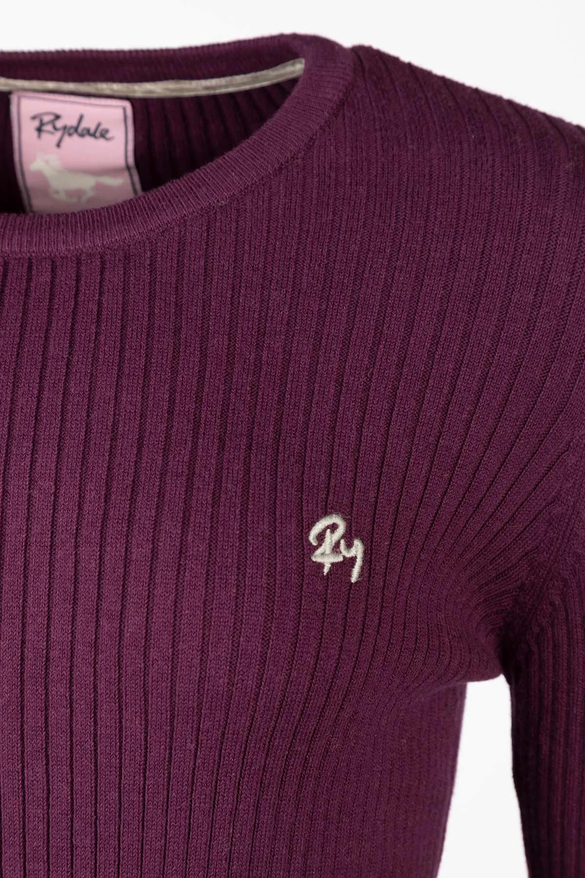 Ladies Crew Neck Ribbed Jumper - Gemma