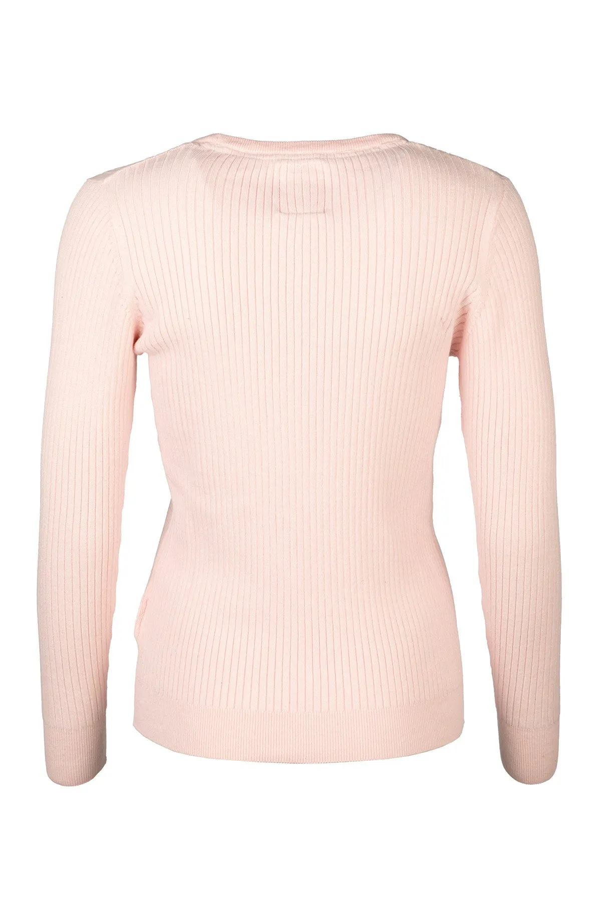 Ladies Crew Neck Ribbed Jumper - Gemma