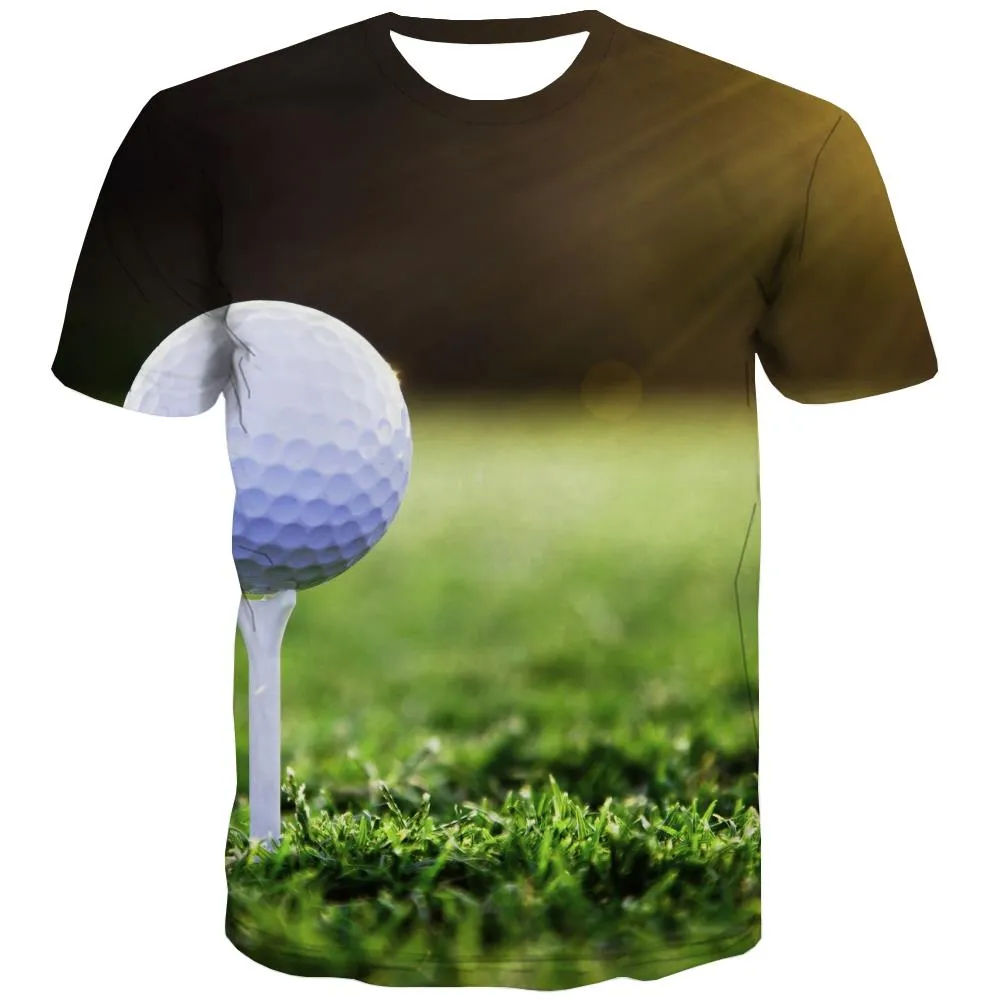 Lawn T shirts Men Golf Shirt Print Forest Tshirt Anime Natural T-shirts 3d Game T shirts Funny