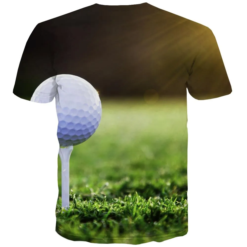 Lawn T shirts Men Golf Shirt Print Forest Tshirt Anime Natural T-shirts 3d Game T shirts Funny