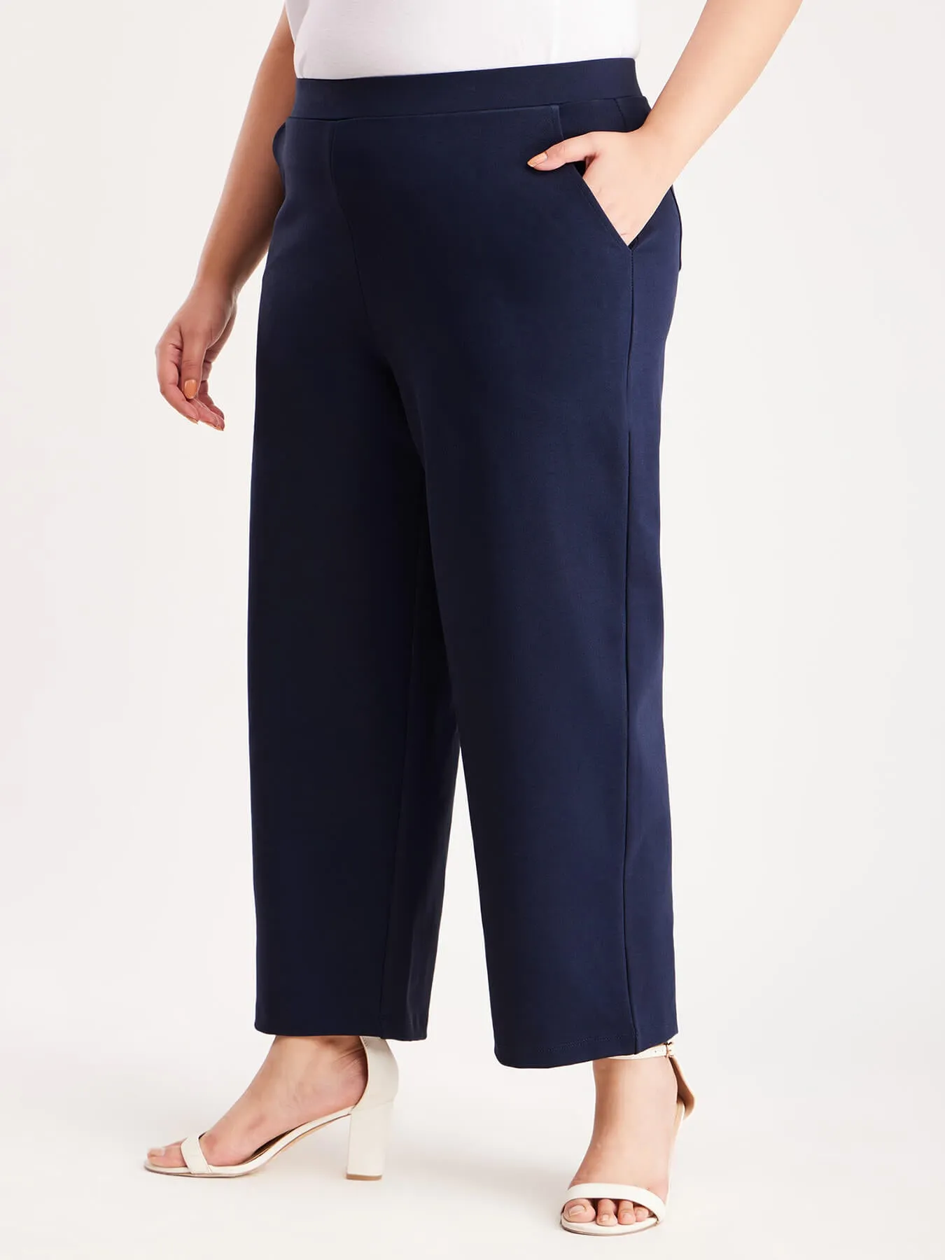 LivIn X Wide Leg Pants - Navy Blue