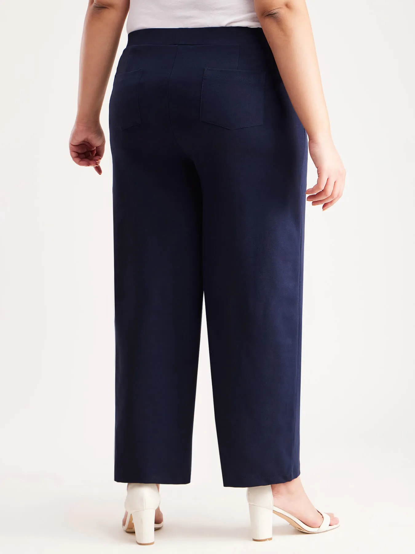 LivIn X Wide Leg Pants - Navy Blue