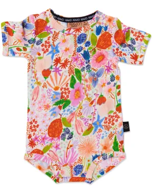 Meandering Meadow Organic Short Sleeve Romper