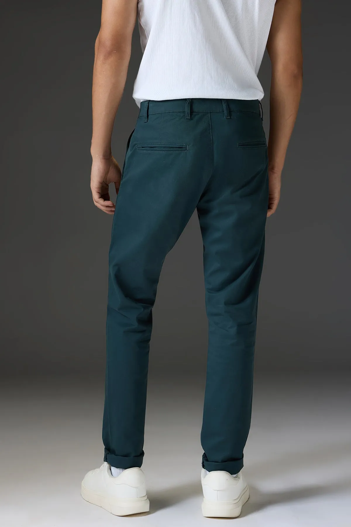 Men's Olive Green Stretchable Pants