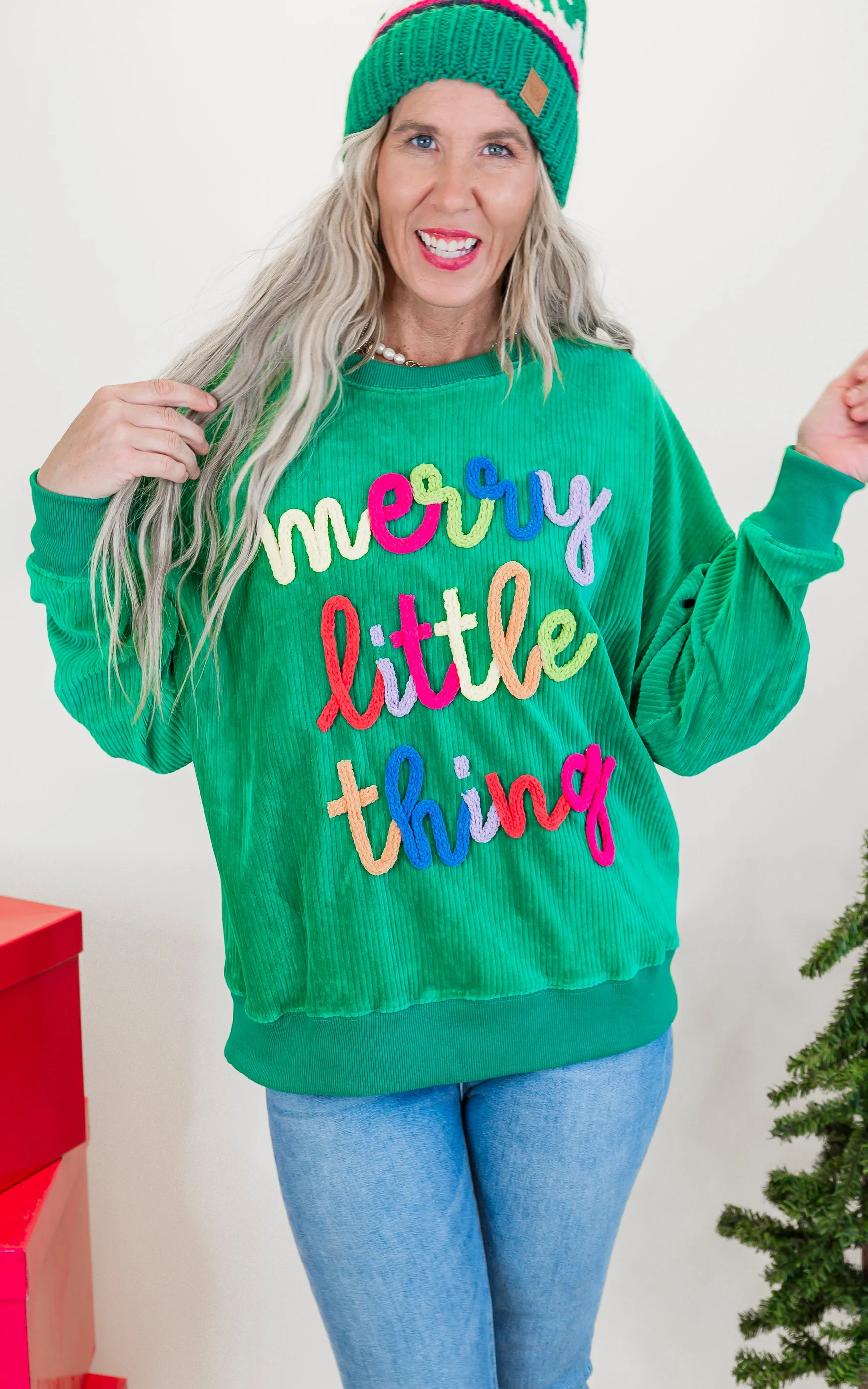 Merry Little Thing Corduroy Sweater Top