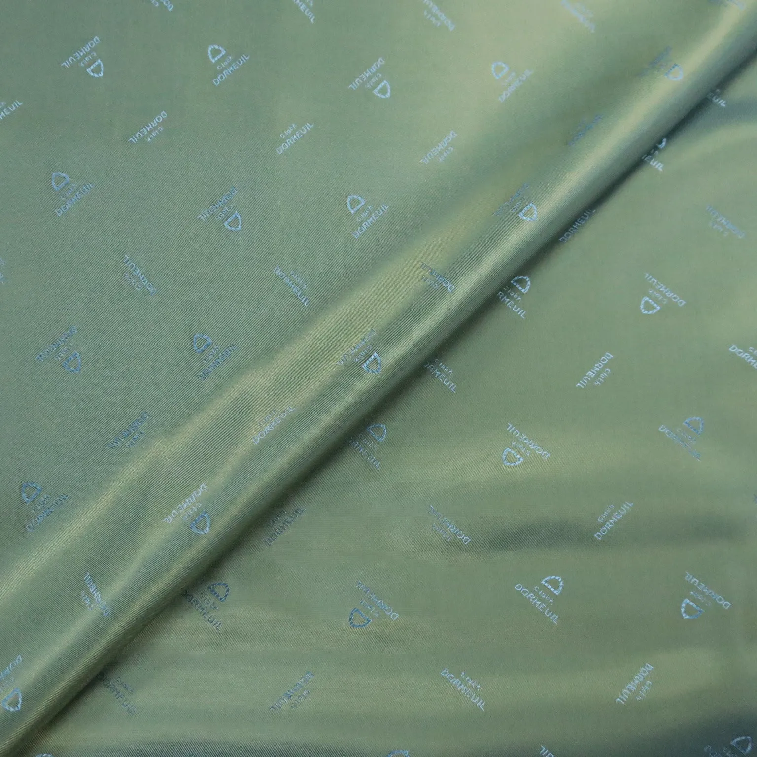 Moss Green Translucent with Light Blue Solid Acetate Viscose Dormeuil Exclusive Lining