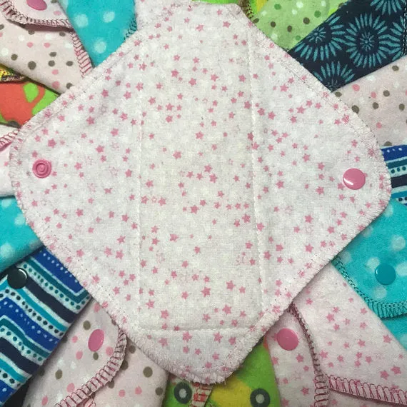 NEW SIZE: Set of 30 MamaBear LadyWear Cloth Menstrual Pad, Pantyliner - Mini Maxi for Teens, Tweens, Petites