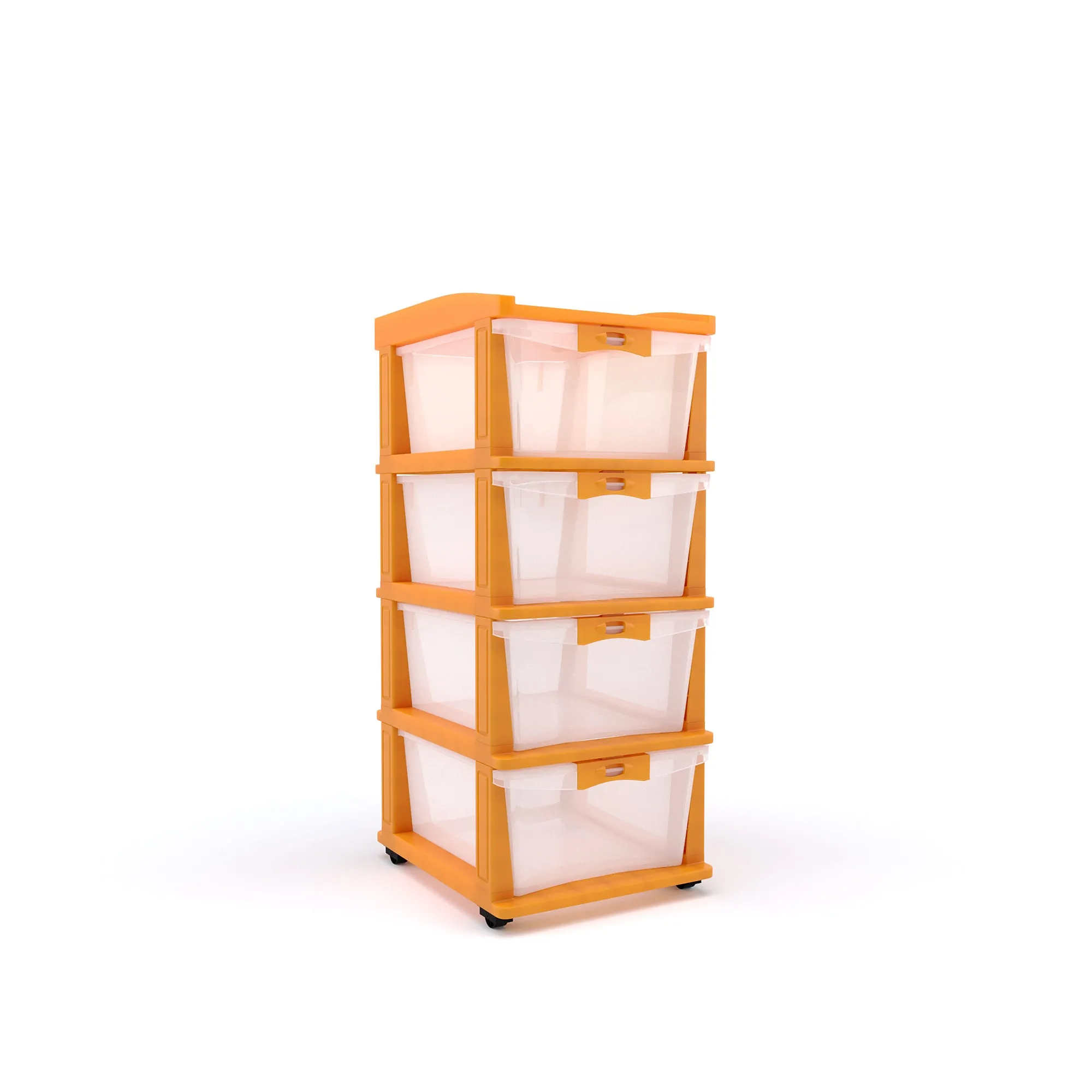 Nilkamal CHTR24 Four Layers Chest of Drawer (Orange)