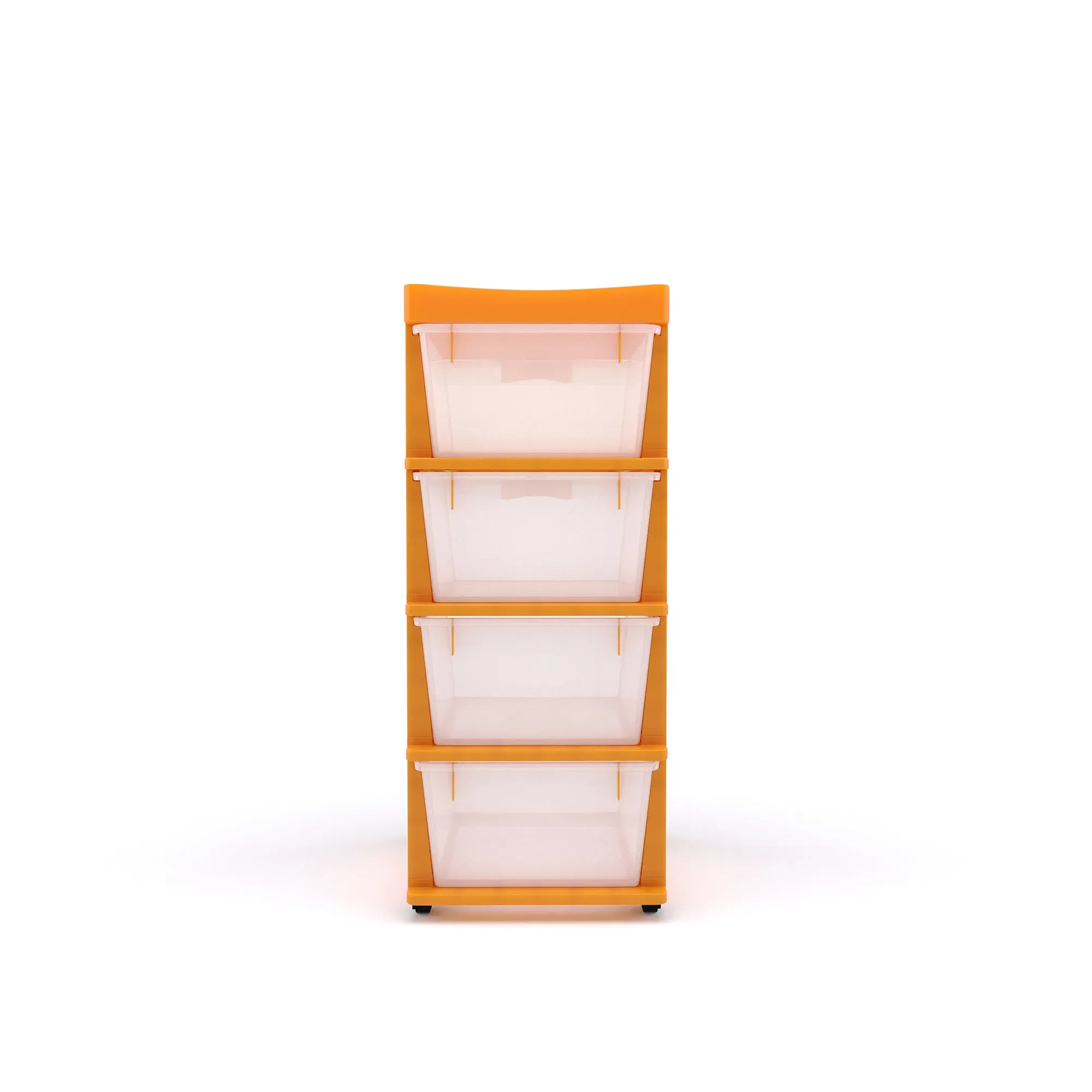 Nilkamal CHTR24 Four Layers Chest of Drawer (Orange)