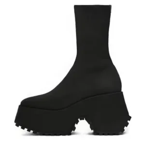 Obsidian Allure Sock Boots