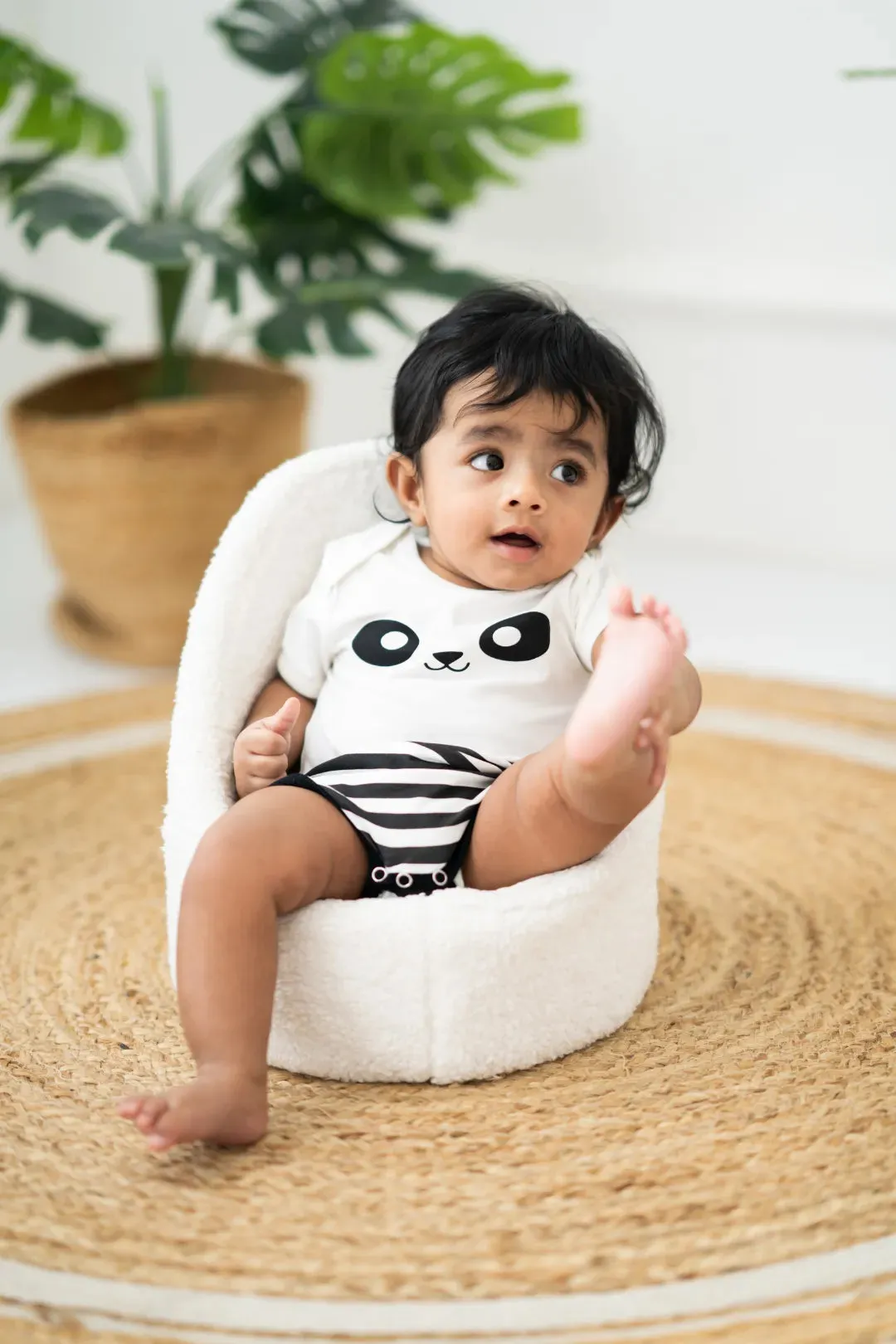 Panda-Digital Print Baby Onesies