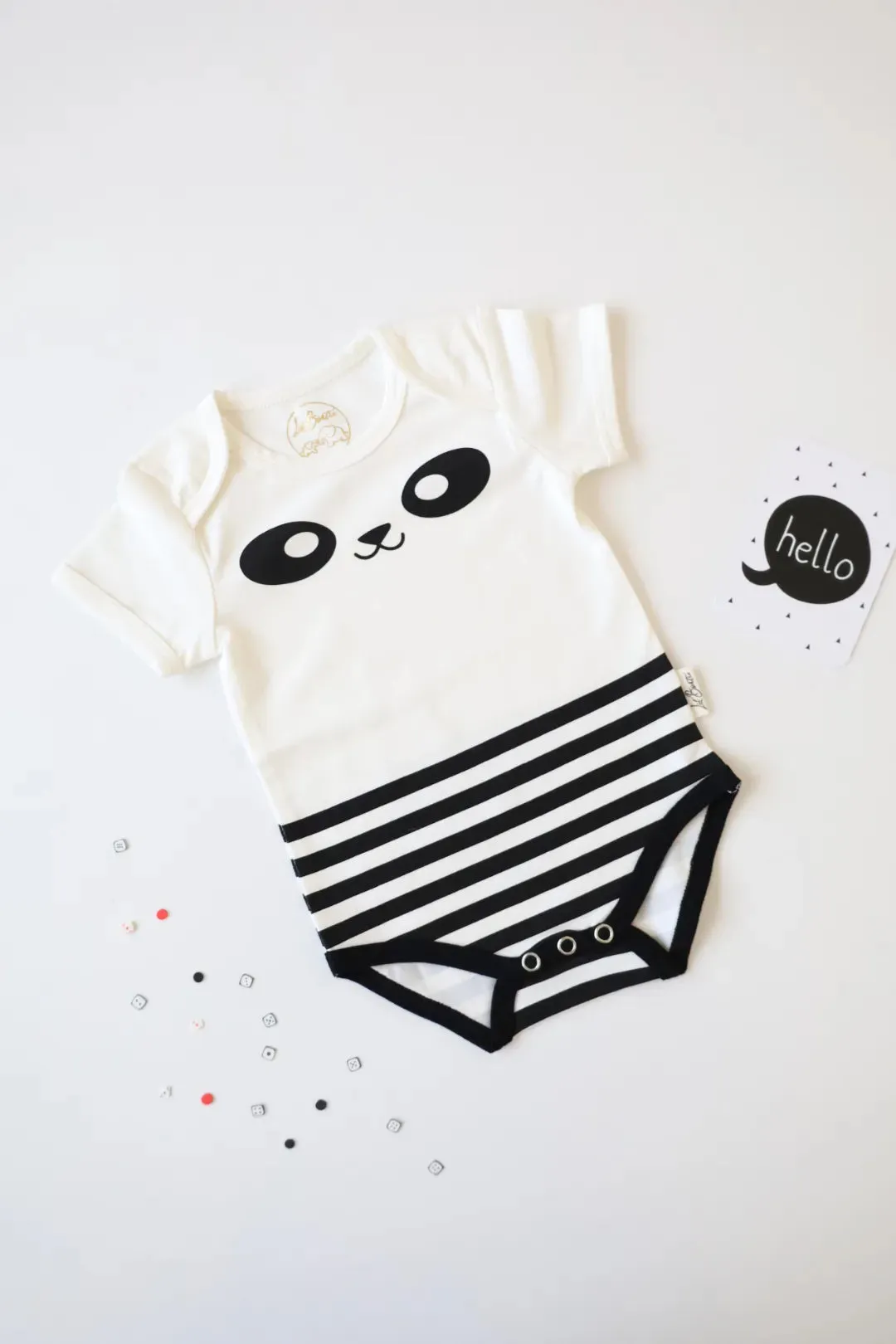 Panda-Digital Print Baby Onesies