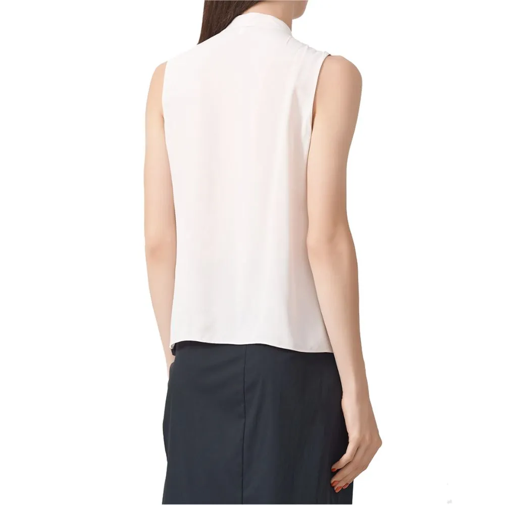 Patrizia Pepe Elegant Sleeveless Viscose Blouse with V-Split